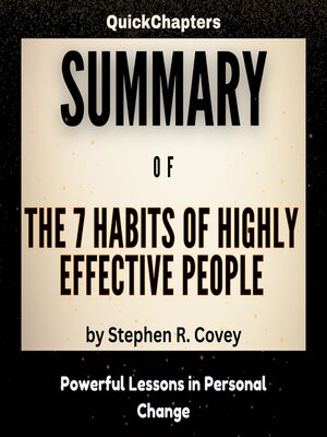 cover image of Summary of the 7 Habits of Highly Effective People